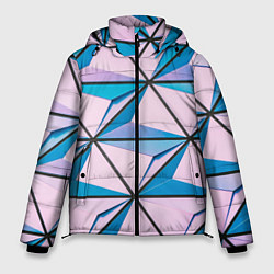Куртка зимняя мужская 3D иллюзия-треугольники, цвет: 3D-светло-серый