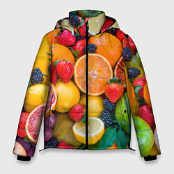 Куртка зимняя мужская ABUNDANCE OF FRUITS, цвет: 3D-светло-серый