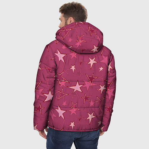 Мужская зимняя куртка Terracotta Star Pattern / 3D-Черный – фото 4