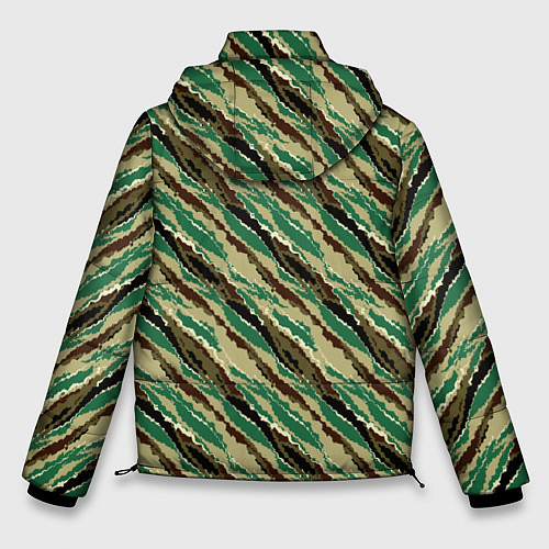 Мужская зимняя куртка Абстрактный узор камуфляжной расцветки / 3D-Светло-серый – фото 2