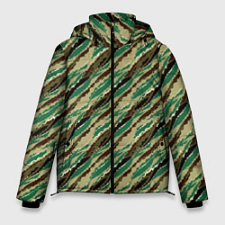 Куртка зимняя мужская Абстрактный узор камуфляжной расцветки, цвет: 3D-светло-серый