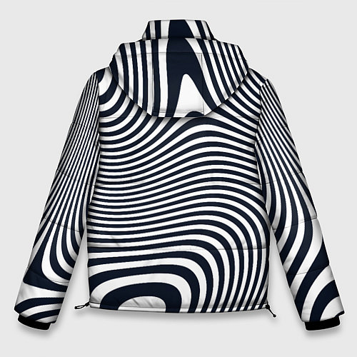 Мужская зимняя куртка Гипнотические волны / 3D-Красный – фото 2
