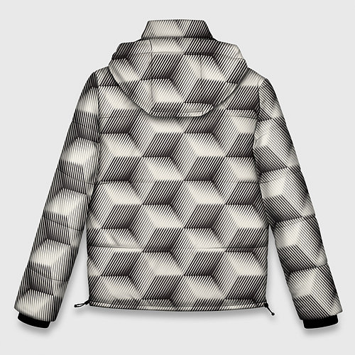 Мужская зимняя куртка 3D Куб Оптическая иллюзия 3D Cube / 3D-Красный – фото 2