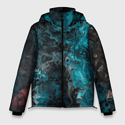 Куртка зимняя мужская Неоновая краска во тьме - Светло-синий, цвет: 3D-светло-серый