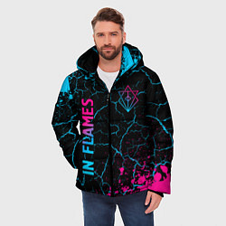 Куртка зимняя мужская In Flames Neon Gradient, цвет: 3D-черный — фото 2