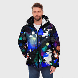 Куртка зимняя мужская Avant-garde futuristic composition, цвет: 3D-красный — фото 2
