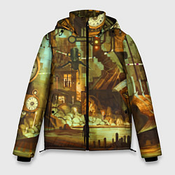 Куртка зимняя мужская Cool Steampunk painting, цвет: 3D-красный