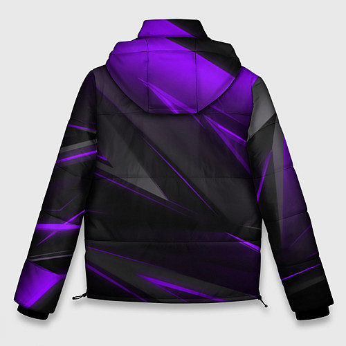 Мужская зимняя куртка Geometry Черный и фиолетовый / 3D-Красный – фото 2