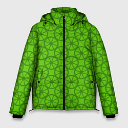 Куртка зимняя мужская Зеленые колеса, цвет: 3D-красный