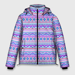 Куртка зимняя мужская Геометрические узоры из линий, цвет: 3D-черный
