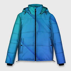 Куртка зимняя мужская Голубой градиент, цвет: 3D-красный