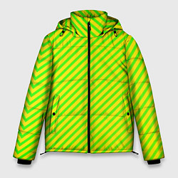 Куртка зимняя мужская Кислотный зеленый стиль, цвет: 3D-красный