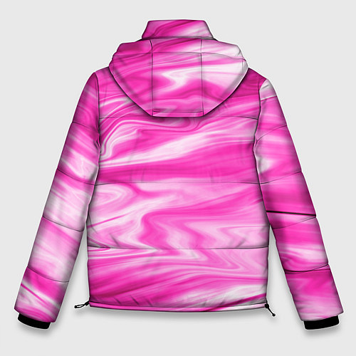 Мужская зимняя куртка Розовая мраморная текстура / 3D-Красный – фото 2