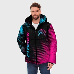 Куртка зимняя мужская Citroen - Neon Gradient, цвет: 3D-черный — фото 2