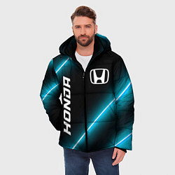 Куртка зимняя мужская Honda неоновые лампы, цвет: 3D-черный — фото 2