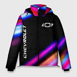 Куртка зимняя мужская Chevrolet speed lights, цвет: 3D-черный