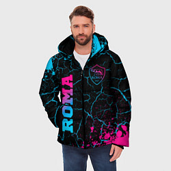 Куртка зимняя мужская Roma - neon gradient, цвет: 3D-черный — фото 2