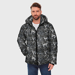 Куртка зимняя мужская Темно серый графитовый с текстурой камня, цвет: 3D-светло-серый — фото 2