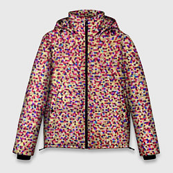Куртка зимняя мужская Цветное конфетти, цвет: 3D-красный