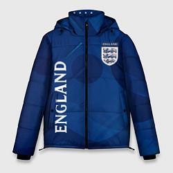 Куртка зимняя мужская Сборная Англии Синяя Абстракция, цвет: 3D-светло-серый