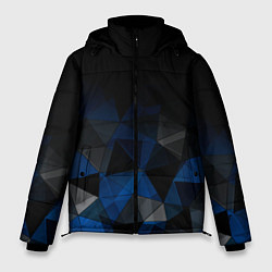 Куртка зимняя мужская Черно-синий геометрический, цвет: 3D-черный