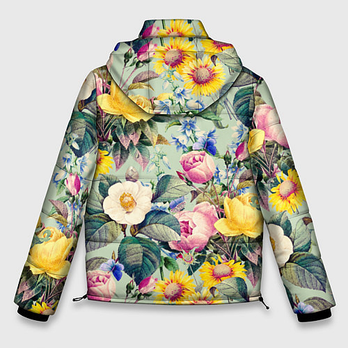 Мужская зимняя куртка Солнечные Цветы / 3D-Светло-серый – фото 2