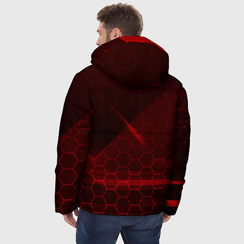 Мужская зимняя куртка Ac milan Соты / 3D-Черный – фото 4
