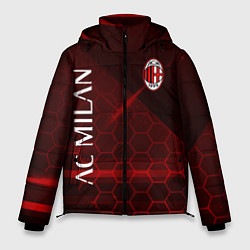Куртка зимняя мужская Ac milan Соты, цвет: 3D-черный