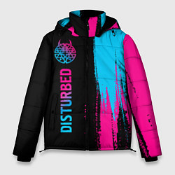 Куртка зимняя мужская Disturbed - neon gradient: по-вертикали, цвет: 3D-черный