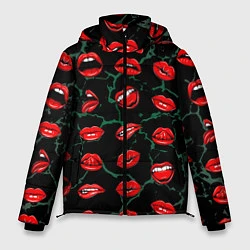 Куртка зимняя мужская Дерзкие губки, цвет: 3D-красный