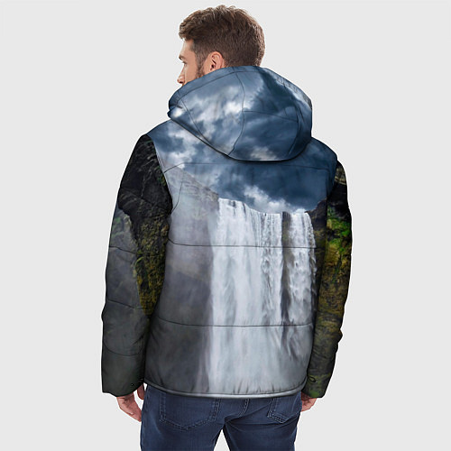 Мужская зимняя куртка Водопад Скогафосс / 3D-Черный – фото 4