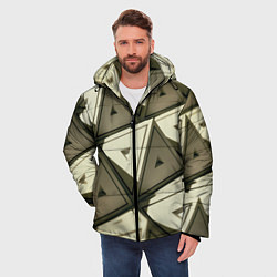 Куртка зимняя мужская 3D иллюзия-пирамиды, цвет: 3D-красный — фото 2