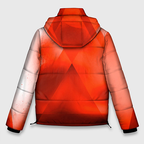 Мужская зимняя куртка Honda - красная абстракция / 3D-Светло-серый – фото 2
