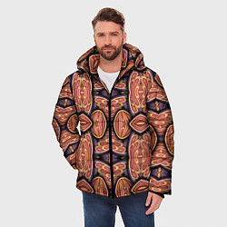 Куртка зимняя мужская Объемная абстракция, цвет: 3D-светло-серый — фото 2