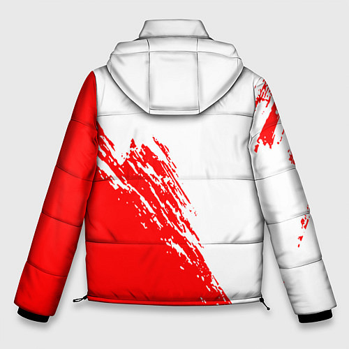 Мужская зимняя куртка Mitsubishi - красная текстура / 3D-Красный – фото 2