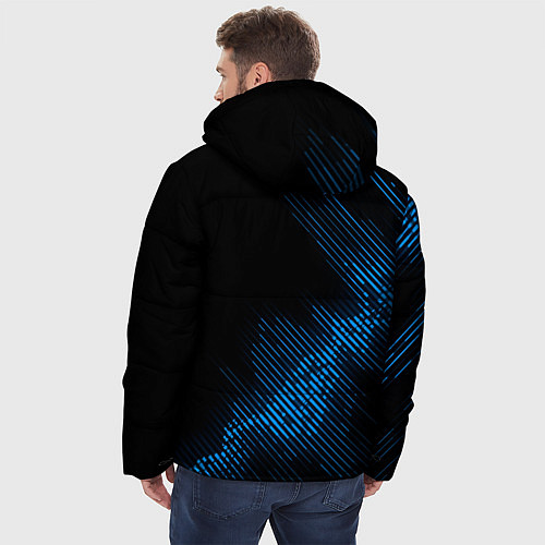 Мужская зимняя куртка Manowar звуковая волна / 3D-Черный – фото 4