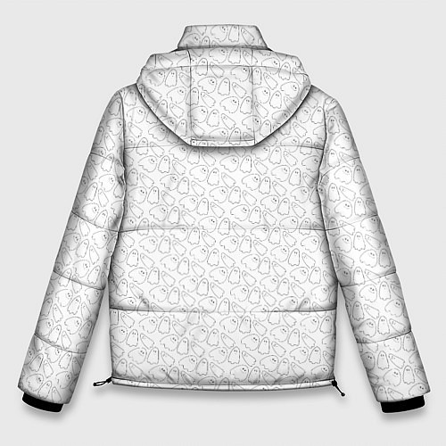 Мужская зимняя куртка Little Ghosts on white / 3D-Светло-серый – фото 2