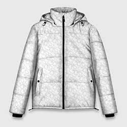 Куртка зимняя мужская Little Ghosts on white, цвет: 3D-светло-серый