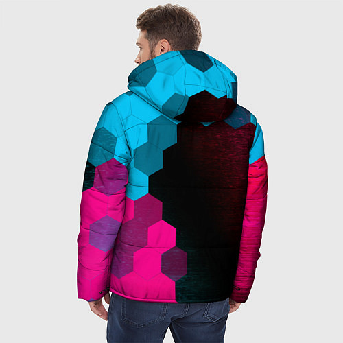 Мужская зимняя куртка Dota - neon gradient: по-вертикали / 3D-Черный – фото 4