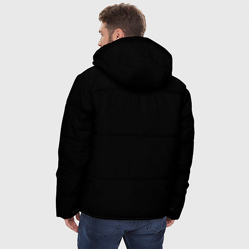 Мужская зимняя куртка Лев в наушниках с дредами / 3D-Черный – фото 4