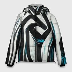 Куртка зимняя мужская Цифровой окрас зебры, цвет: 3D-черный