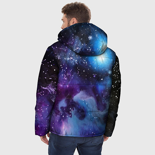 Мужская зимняя куртка Дым вселенной / 3D-Черный – фото 4