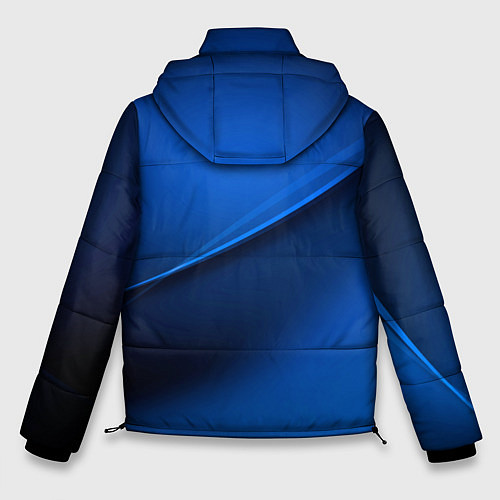 Мужская зимняя куртка Ford - синяя абстракция / 3D-Красный – фото 2