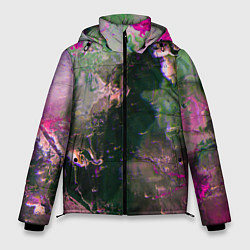 Куртка зимняя мужская Абстрактные краски и силуэты, цвет: 3D-светло-серый