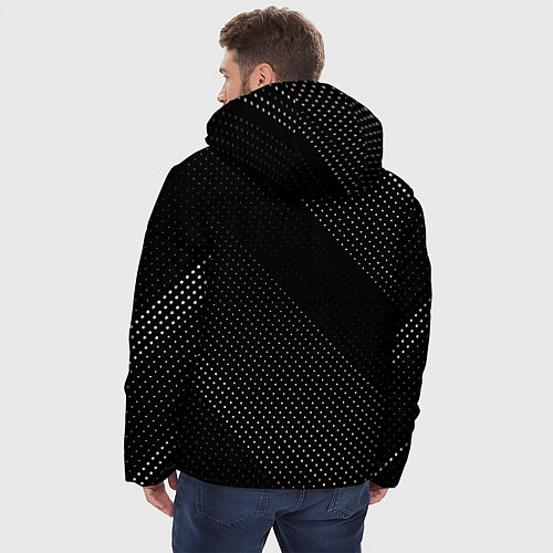 Мужская зимняя куртка Ajax sport на темном фоне: надпись, символ / 3D-Черный – фото 4