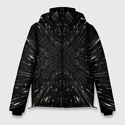 Куртка зимняя мужская Летящее трехмерное пространство, цвет: 3D-черный