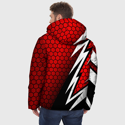 Мужская зимняя куртка Джиу - Джитсу : Красная броня / 3D-Черный – фото 4