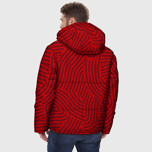 Мужская зимняя куртка Manchester City отпечатки / 3D-Красный – фото 4