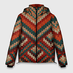 Куртка зимняя мужская Вязаная ткань - текстура, цвет: 3D-светло-серый