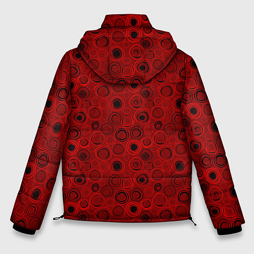 Мужская зимняя куртка Красный абстрактный узор / 3D-Красный – фото 2